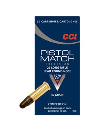 22 LONG RIFLE 40GR LEAD ROUND NOSE 50/BOX