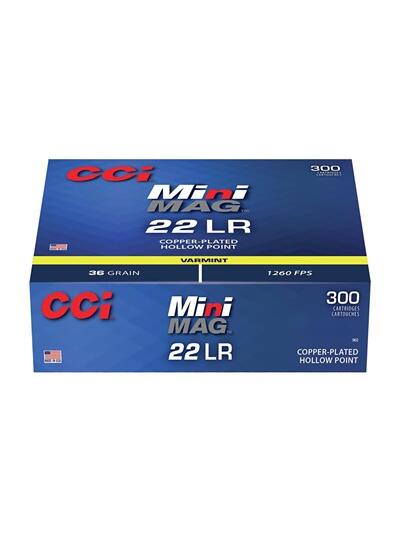 22 LONG RIFLE 36GR COPPER-PLATED HOLLOW POINT 300/BOX