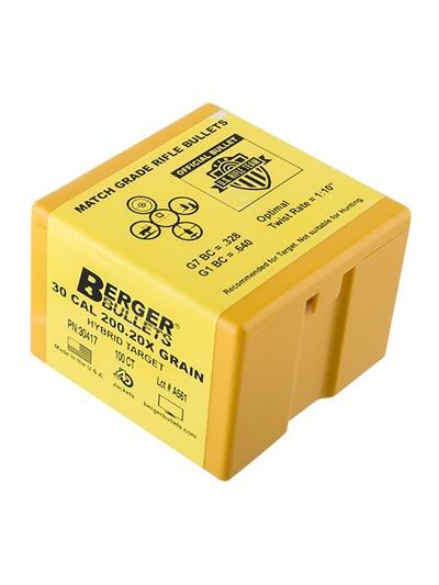 HYBRID TARGET 30 CALIBER (0.308'') 200.20X HYBRID BT 500/BX