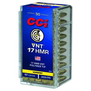 CCI 959CC VNT Rimfire 17HMR 17gr Varmint Tipped 50 Per Box/40 Case