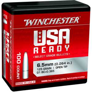 Winchester Ammo WBR65125 Centerfire Rifle  6.5Creedmoor 125gr Open Tip 100 Per Box/10 Case