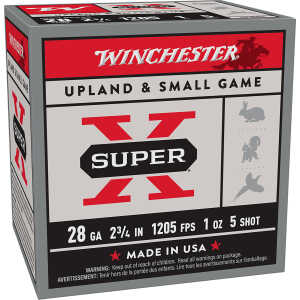 Winchester Ammo X28H5 Super X Heavy Game Load High Brass 28Gauge 2.75" 1oz 5Shot 25 Per Box/10 Case