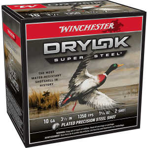 Winchester Ammo XSC102 Drylok Super Steel Magnum 10Gauge 3.50" 1 5/8oz 2Shot 25 Per Box/10 Case