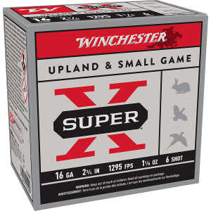 Winchester Ammo X16H6 Super X Heavy Game Load 16Gauge 2.75" 1 1/8oz 6Shot 25 Per Box/10 Case