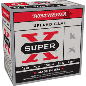 Winchester Ammo XU12SP8 Super X Heavy Game Load 12Gauge 2.75" 1 1/4oz 8Shot 25 Per Box/10 Case