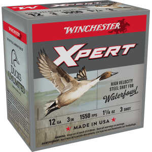 Winchester Ammo WEX1233 Super X Xpert High Velocity 12Gauge 3" 1 1/8oz 3Shot 25 Per Box/10 Case