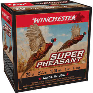 Winchester Ammo X20PH6 Super Pheasant Magnum High Brass 20Gauge 2.75" 1oz 6Shot 25 Per Box/10 Case