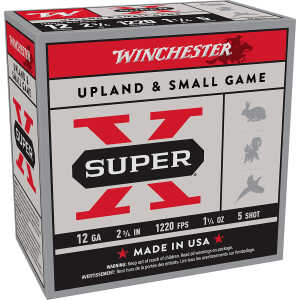 Winchester Ammo X12P5 Super X Game Load High Brass 12Gauge 2.75" 1 1/4oz 5Shot 25 Per Box/10 Case *Pheasant
