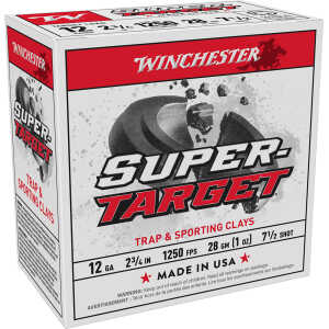 Winchester Ammo TRGT12507 Super-Target Light Target 12Gauge 2.75" 1oz 7.5Shot 25 Per Box/10 Case