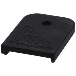 Rival Arms RA70G001A Mag Baseplate  9mm Luger/40 S&W/357 Sig, Compatible w/Glock (except 36/42/43/48), Black Aluminum