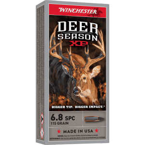Winchester Ammo X68SPCDS Deer Season XP 6.8mmRemSPC 115gr Extreme Point 20 Per Box/10 Case