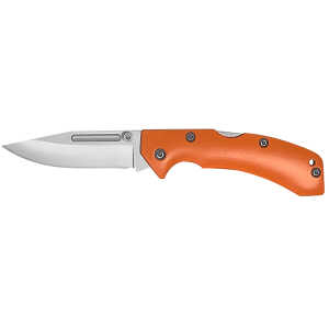 AccuSharp 712C Lockback  3" Folding Clip Point Plain Stainless Steel Blade/Blaze Orange G10 Handle Includes Allen Wrench