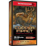 Winchester Ammo X3006CLF Copper Impact  30-06Springfield 150gr Copper Extreme Point Lead Free 20 Per Box/10 Case - Image 1