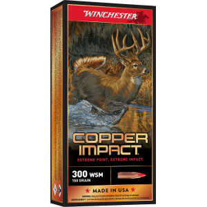 Winchester Ammo X300SCLF Copper Impact  300WSM 150gr Copper Extreme Point Lead Free 20 Per Box/10 Case
