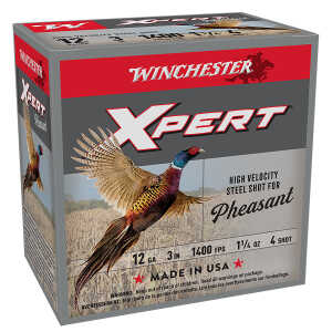 Winchester Ammo WEXP123H4 Xpert Pheasant Lead Free High Velocity 12Gauge 3" 1 1/4oz 4Shot 25 Per Box/10 Case