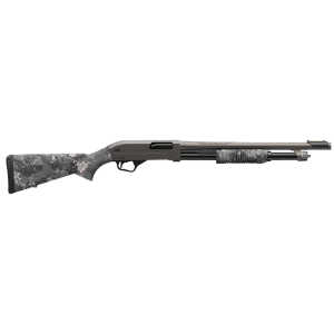 Winchester Repeating Arms 512450395 SXP Hybrid Defender 12 Gauge 3" Chamber 5+1 (2.75") 18", Gray Barrel/Rec, TrueTimber Midnight Synthetic Furniture, Fiber Optic Front