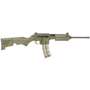Kel-Tec SU22CAGRN SU22 Full Size 22 LR 26+1 16.10" Black Threaded Barrel, OD Green Picatinny Rail Polymer Receiver, OD Green Synthetic w/Storage Compartment Stock - Image 1