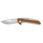 Camillus 19196 Sevens  2.75" Folding Plain Silver AUS-8 Carbonitride Titanium Blade, Desert Tan/SS G10/SS Handle - Image 1