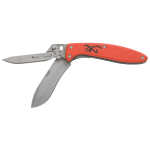 Browning 3220462 Primal Scalpel 2 2.75" Folding Drop Point/Scalpel Plain Blaze Orange 8Cr13MoV SS Blade, Blaze Orange Polymer w/Rubber Overmold Handle - Image 1