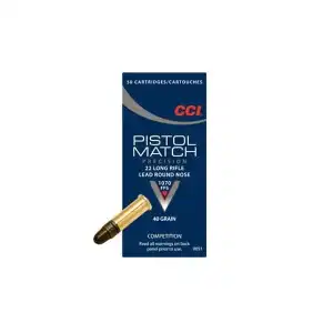 CCI RIMFIRE AMO 22LR PISTOL MATCH 40GR 50RD (100 BOX CASE)