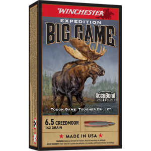 Winchester Ammo S65LR Expedition Big Game Long Range 6.5Creedmoor 142gr Nosler AccuBond Long Range 20 Per Box/10 Case