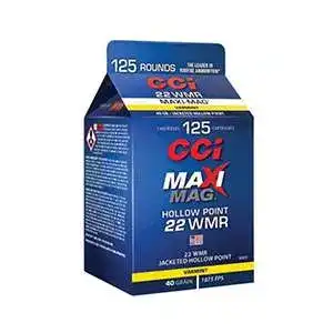 CCI MAXI-MAG AMO 22 WMR HP 125RD POUR PACK (10 BOX CASE)