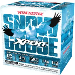 WINCHESTER EXPERT SNOW GOOSE STEEL 12GA 3.5" 1 3/8OZ 1 & 2 25RD (10 BOX CASE)
