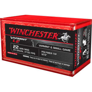 Winchester Ammo X22MHLF Varmint LF  22WMR 25gr Polymer Tip NTX 50 Per Box/40 Case