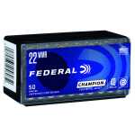 Federal 737 Champion Training Rimfire 22WMR 40gr Full Metal Jacket 50 Per Box/60 Case - Image 1