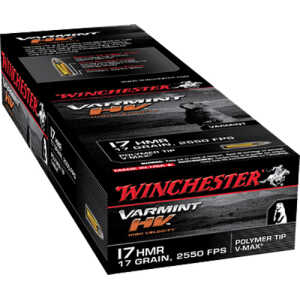 Winchester Ammo S17HMR1 Varmint HV  17HMR 17gr Hornady V Max 50 Per Box/20 Case