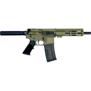 GLFA AR15 PISTOL 223 WYLDE - 7.5" NITRIDE BARREL OD GREEN - Image 1