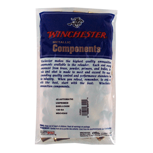 WINCHESTER UNPRIMED CASES - 45 ACP 100 PACK 20PK/CS