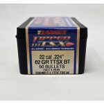 Barnes 22 Cal (.224 Dia) Reloading Bullets Copper TTSX B30188 62 Grain Boat Tail Ballistic Tip 50 Pieces - Image 1