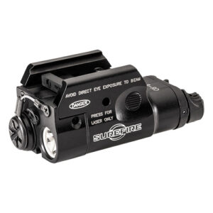 XC2-B ULTRA-COMPACT LED WEAPONLIGHT & LASER SIGHT - BLACK, RED LASER, 300 LUMENS, 1064 CANDELA