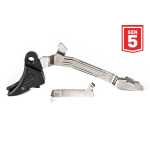 ZEV PRO Curved Face Glock Trigger Upgrade Bar Kit Gen5 Blk/Blk - Image 1