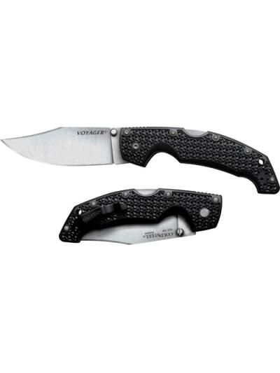 COLD STEEL LARGE VOYAGER 4" - PLAIN EDGE BLADE CLIP FOLDER