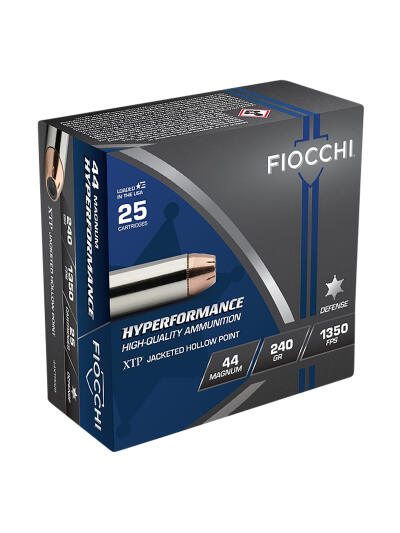 Fiocchi 44XTP25 Hyperformance  44RemMag 240gr Hornady XTP Hollow Point 25 Per Box/20 Case