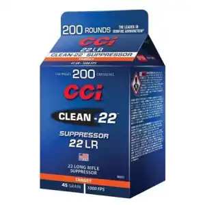 CCI SUPPRESSOR CLEAN AMO 22LR 45GR LRN-22 BLK  200RD (10 BOX CASE)
