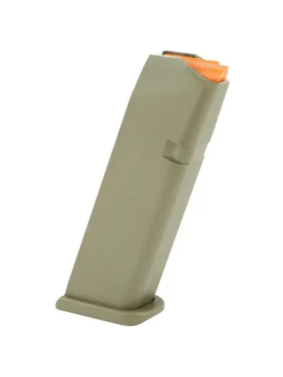 GLOCK MAGAZINE 9MM 17RD G17 OLIVE DRAB ORANGE FOLLOWER PACKAGED