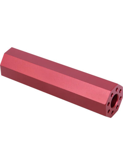 GUNTEC AR15 FAKE SUPPRESSOR - 4.5" 1/2X28 THREADS RED