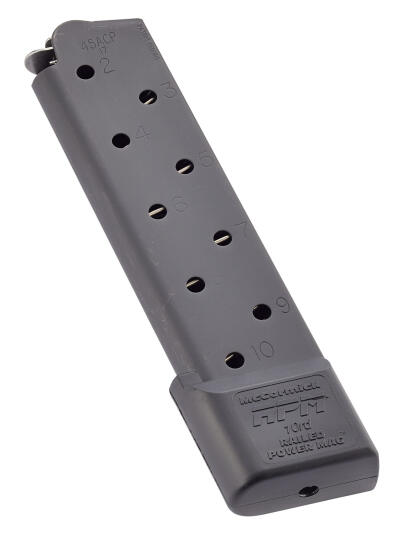 CMC Products MRPM45FS10B Power Mag Railed 10rd 45 ACP Fits 1911 Government Black Stainless Steel