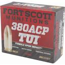 FORT SCOTT MUNITIONS LEAD FREE PISTOL AMO 380 AUTO 95GR TUI BRASS CASE 20-RD ( 25 BOXES PER CASE )