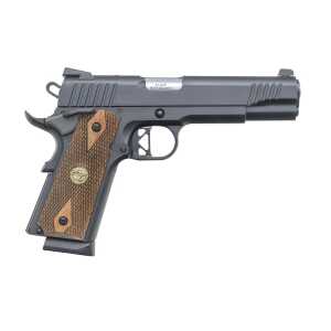 CHIAPPA 1911 SUPERIOR GRADE PISTOL 45 AUTO 5IN BARREL 8RD BLACK COMBAT HAMMER TRIGGER FIBER OPTIC SIGHTS WITH RMR & RMSC ADAPTERS DIAMOND CHK WALNUT GRIPS 2-8 RD MAG 440.212 - Image 1