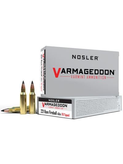 Nosler 65125 Varmageddon  221RemFireball 40gr Flat Base Tipped 20 Per Box/20 Case
