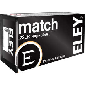 ELEY MATCH 22LR 40GR EPS - 50RD 100BX/CS