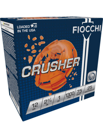 FIOCCHI CRUSHER 12GA 2.75" 1OZ - #7.5 1300FPS 250RD CASE LOT