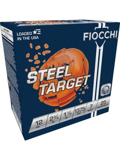 FIOCCHI STEEL 12GA 2.75" - 1-1/8OZ #7 1375FPS 250RD CASE