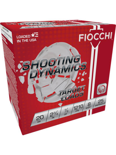 FIOCCHI 20GA 2.75" 7/8OZ #8 - 1210FPS 250RD CASE LOT