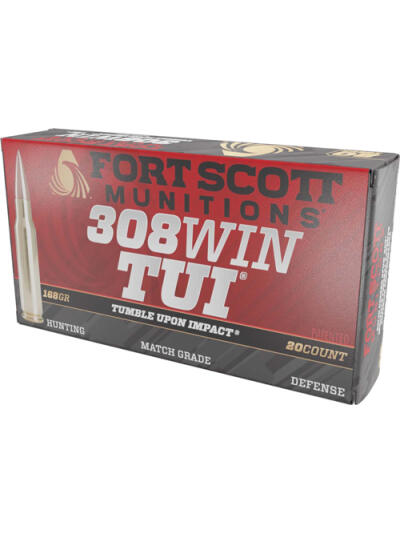FORT SCOTT 308 WIN 168GR TUI - SOLID COPPER 20RD 10BX/CS