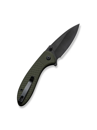 Faeger Flipper & Thumb Stud & Button Lock Knife Milled OD Green G10 Handle
